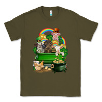 Army Green St. Patrick's Day animal truck Classic Tee - CowGirlArtShop