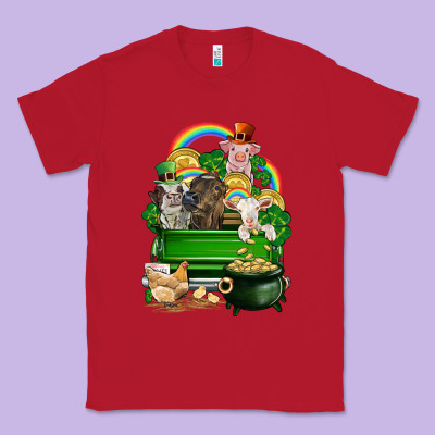 St. Patrick's Day Animal Truck Classic Tee Designed By Cowgirlartshop