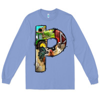 Colony Blue farm life alphabet lowercase letters p Long Sleeve Tee - BundleAndBundleShop