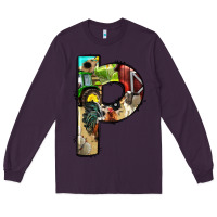 Plum farm life alphabet lowercase letters p Long Sleeve Tee - BundleAndBundleShop