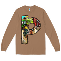 Toasted Coconut farm life alphabet lowercase letters p Long Sleeve Tee - BundleAndBundleShop