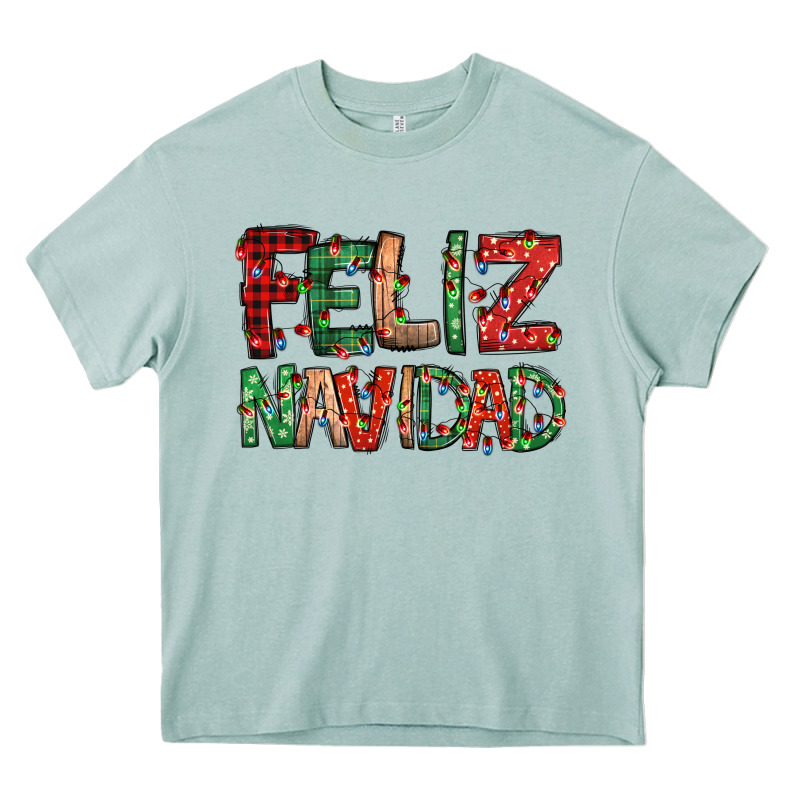 Feliz Navidad Spanish Christmas Heavy Core Tee by Jasminsmagicworld | Teevron
