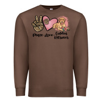 Chestnut peace love golden retriever Premium Sweatshirt - JahusDesignShop