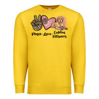 Lemon peace love golden retriever Premium Sweatshirt - JahusDesignShop