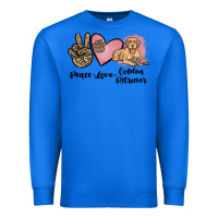 True Royal peace love golden retriever Premium Sweatshirt - JahusDesignShop