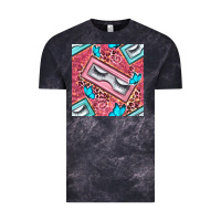 Cloud Black cosmetic fake eyelashes and butterfly with leopard seamless pattern bb Vintage Tee - BundleAndBundleShop