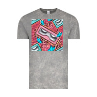 Cloud Rock cosmetic fake eyelashes and butterfly with leopard seamless pattern bb Vintage Tee - BundleAndBundleShop