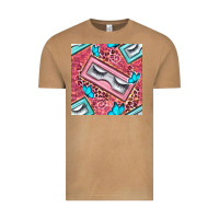 Vintage Camel cosmetic fake eyelashes and butterfly with leopard seamless pattern bb Vintage Tee - BundleAndBundleShop