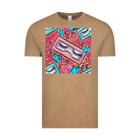 Vintage Coffee cosmetic fake eyelashes and butterfly with leopard seamless pattern bb Vintage Tee - BundleAndBundleShop
