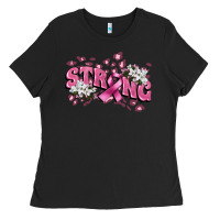Black Strong Cancer Awareness Ladies Tee - FaDigitalArtStudio