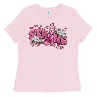 Bubblegum Pink Strong Cancer Awareness Ladies Tee - FaDigitalArtStudio