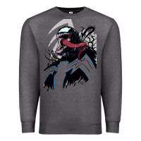 Charcoal Heather VENOM ART Premium Sweatshirt - DesigneFamous