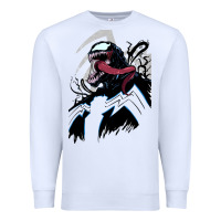 White VENOM ART Premium Sweatshirt - DesigneFamous