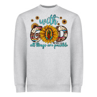 With God All Things Are Possible Matthew 19 26 Heavyweight Sweatshirt | Teevron