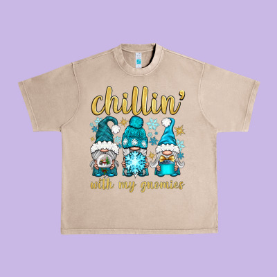 Chillin' With My Gnomies Urban Heavy Tee Designed By Bundleandbundleshop