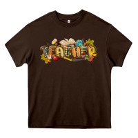 Chocolate Brown fall teacher Heavy Core Tee - CowGirlArtShop