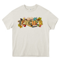Cream fall teacher Heavy Core Tee - CowGirlArtShop