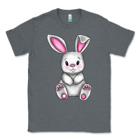 Charcoal Heather Cute bunny Easter Classic Tee - CowGirlArtShop