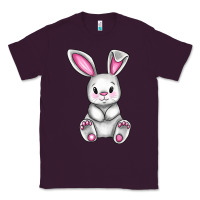Plum Cute bunny Easter Classic Tee - CowGirlArtShop