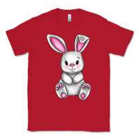 Red Cute bunny Easter Classic Tee - CowGirlArtShop