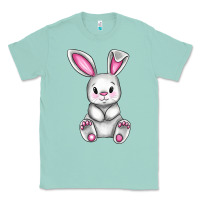 Seafoam Cute bunny Easter Classic Tee - CowGirlArtShop