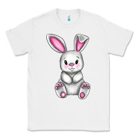 White Cute bunny Easter Classic Tee - CowGirlArtShop