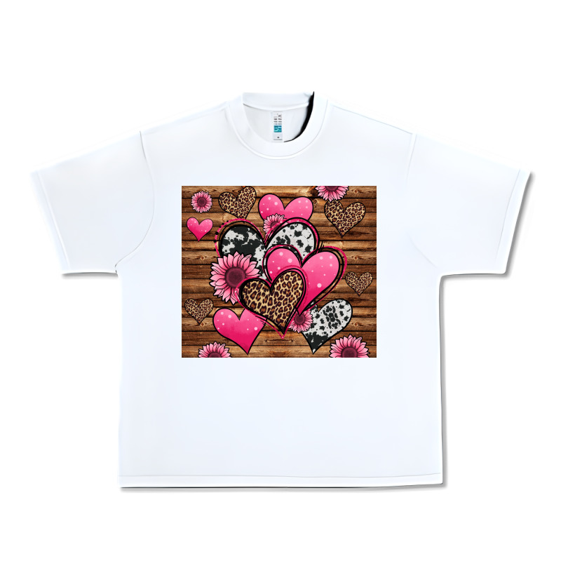 Valentines Day Western Hearts And Sunflowers Urban Heavy Tee by Jasminsmagicworld | Teevron