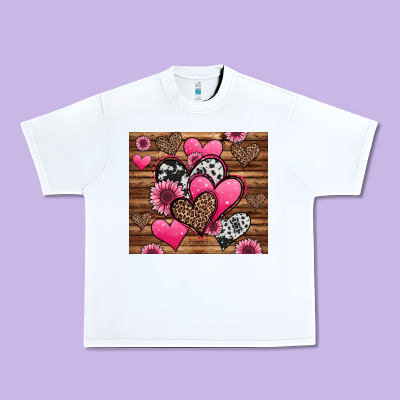 Valentines Day Western Hearts And Sunflowers Urban Heavy Tee Designed By Jasminsmagicworld