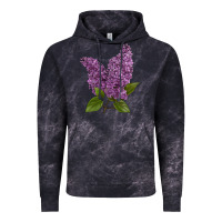 Cloud Black Purple Lilac Flower Vintage Hoodie - LillyAllenDesigns