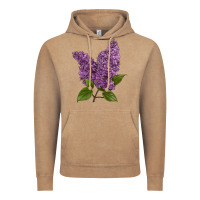 Vintage Coffee Purple Lilac Flower Vintage Hoodie - LillyAllenDesigns