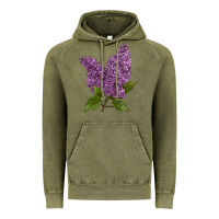 Vintage Olive Purple Lilac Flower Vintage Hoodie - LillyAllenDesigns
