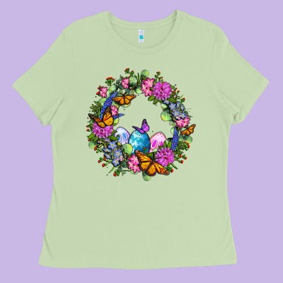 Easter Ocaliptus Spring Flowers Ladies Tee Designed By Oliviacreatesart
