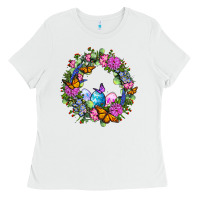 White Easter Ocaliptus spring flowers Ladies Tee - OliviaCreatesArt