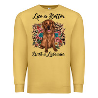 Antique Gold life is better with a labrador Premium Sweatshirt - JahusDesignShop