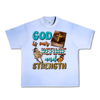 Grape Ice God Is Our Refuge And Strength Urban Heavy Tee - BundleAndBundleShop