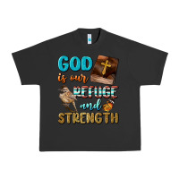Pigment Black God Is Our Refuge And Strength Urban Heavy Tee - BundleAndBundleShop