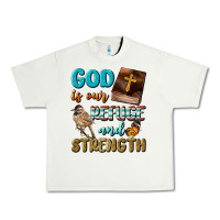 Pistachio God Is Our Refuge And Strength Urban Heavy Tee - BundleAndBundleShop