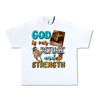 White God Is Our Refuge And Strength Urban Heavy Tee - BundleAndBundleShop