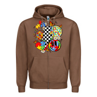 Chestnut retro autism awareness Zipper Hoodie - JahusDesignShop