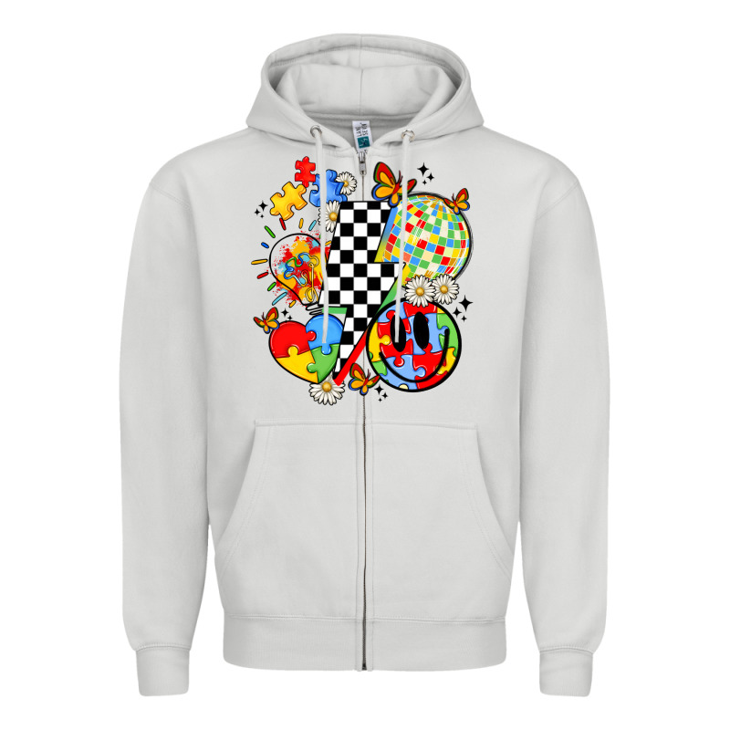 Retro Autism Awareness Zipper Hoodie by JahusDesignShop | Teevron