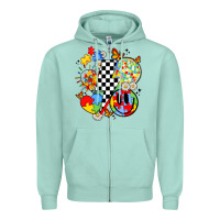 Seafoam retro autism awareness Zipper Hoodie - JahusDesignShop