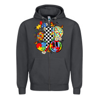 Smoke retro autism awareness Zipper Hoodie - JahusDesignShop