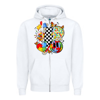 White retro autism awareness Zipper Hoodie - JahusDesignShop