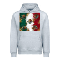 Heather Grey Mexican Flag Urban Hoodie - RanaPortraitStore