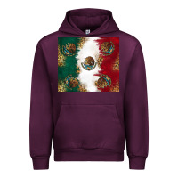 Mauve Wine Mexican Flag Urban Hoodie - RanaPortraitStore