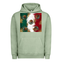 Pigment Oil Green Mexican Flag Urban Hoodie - RanaPortraitStore
