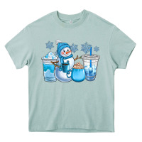 Arona winter snowman coffee cups Heavy Core Tee - CowGirlArtShop