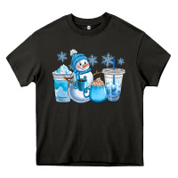 Winter Snowman Coffee Cups Heavy Core Tee | Teevron