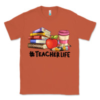 Copper teacher life with books  pen and coffee Classic Tee - Artiststas
