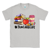 Moon Dust teacher life with books  pen and coffee Classic Tee - Artiststas